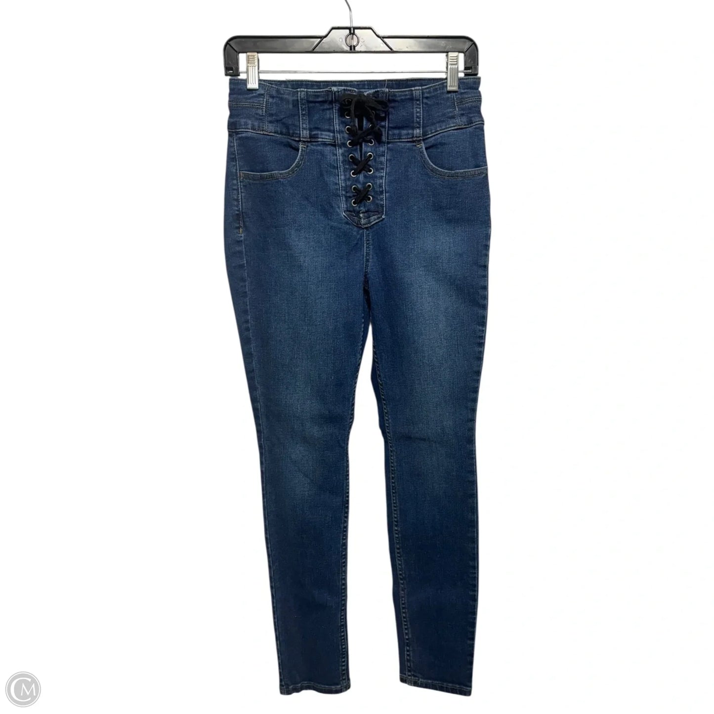 Lace Up Jeans Skinny By We The Free In Blue Denim, Size: 8
