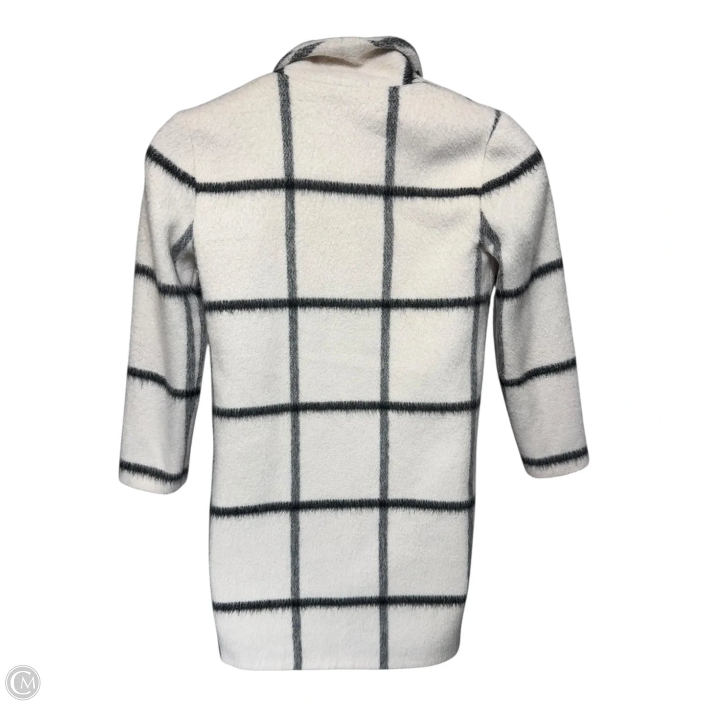 Wool Blend Coat By Elevenses In Black & White, Size: 00P