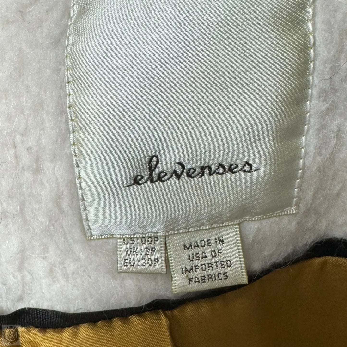 Wool Blend Coat By Elevenses In Black & White, Size: 00P