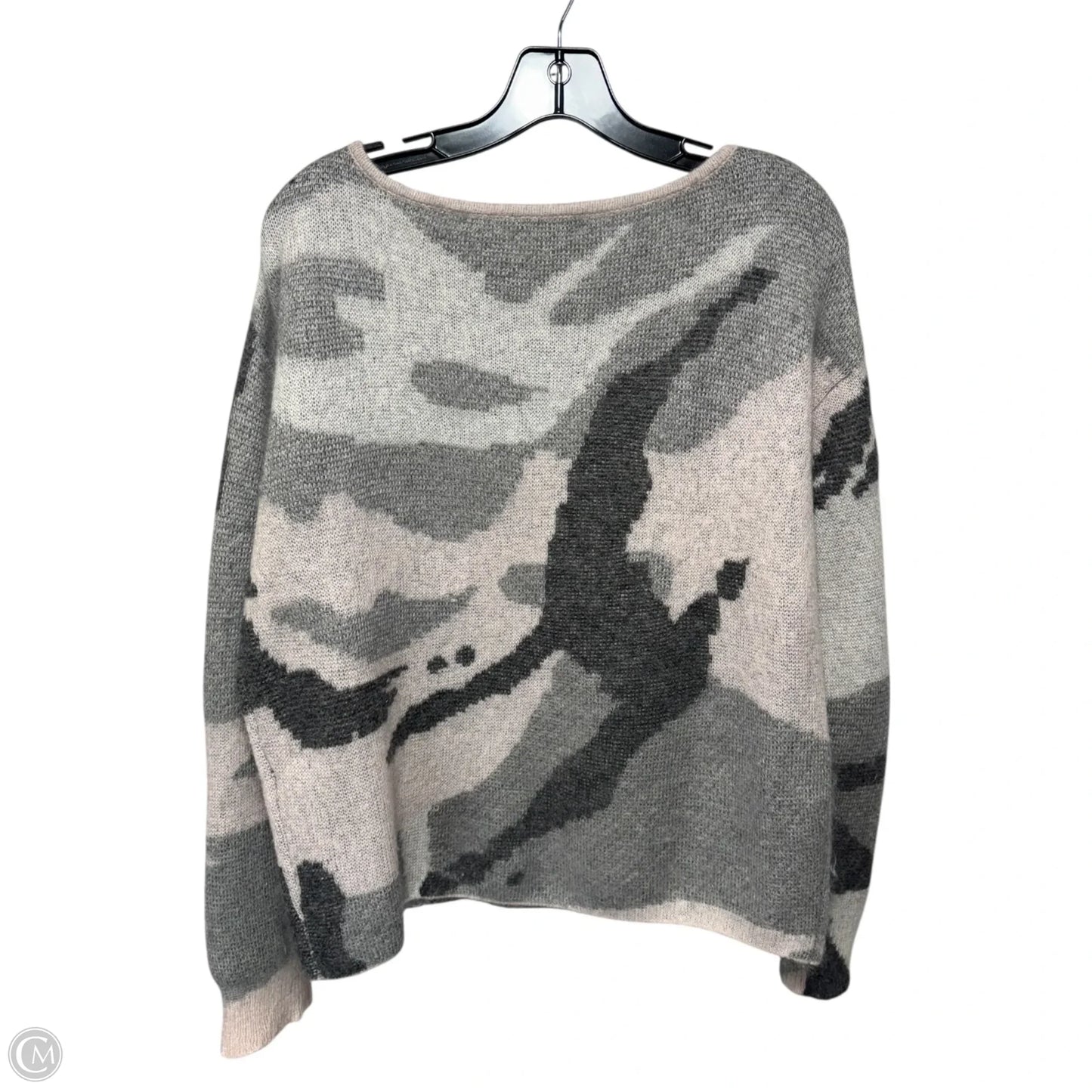 Sinclair Camouflage Merino Wool Mohair Blend Sweater By Rag And Bone In Grey, Size: M