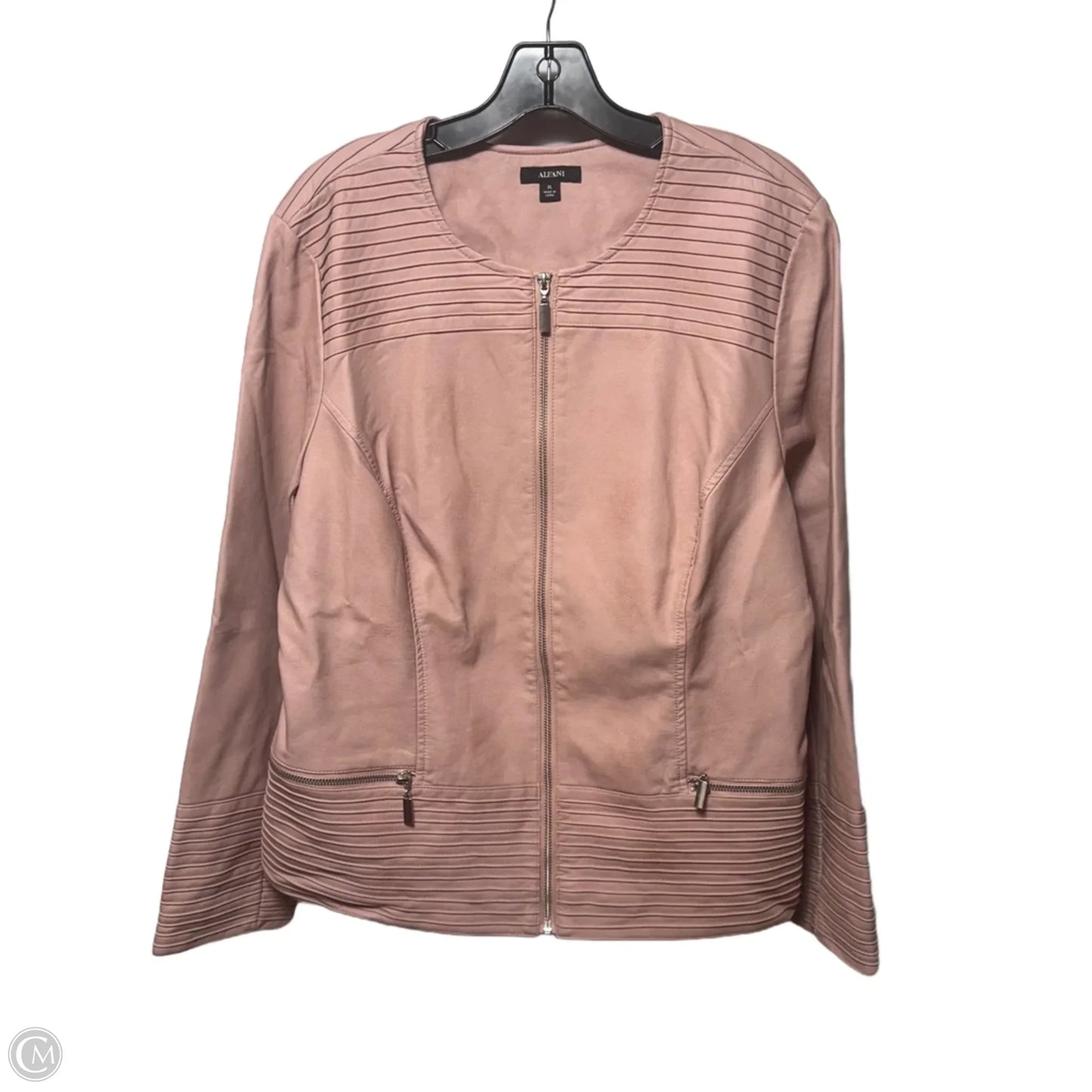 Rouge Romance Jacket Moto By Alfani In Pottery Clay, Size: Xl