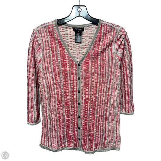 Sweater Cardigan By Nic + Zoe In Coral, Size: Xs