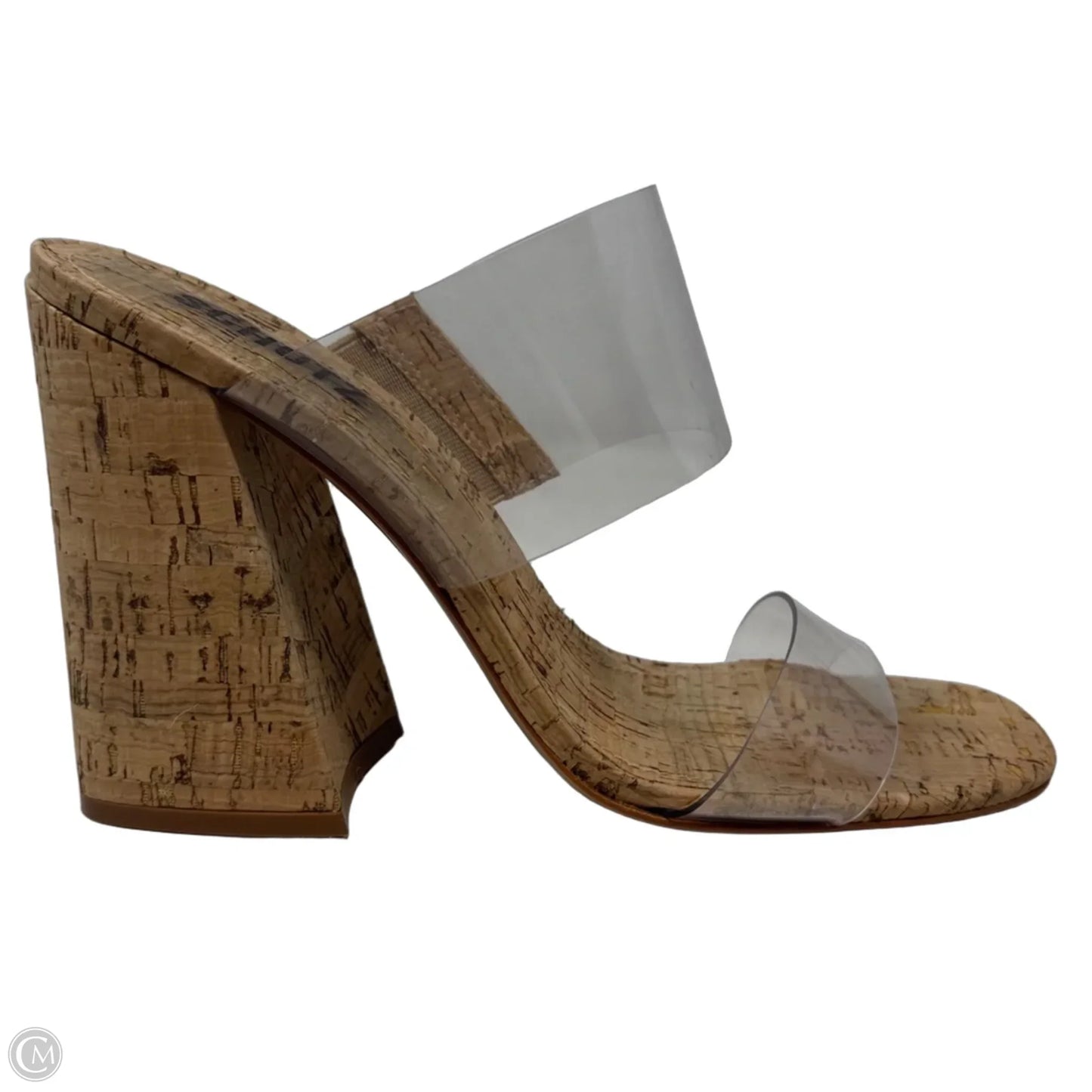 Victorie High Block Sandals By Schutz In Clear, Size: 8