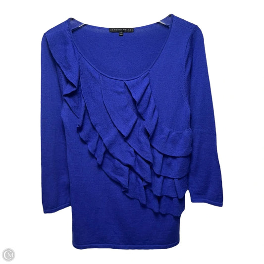 Wool Sweater By Antonio Melani In Blue, Size: M