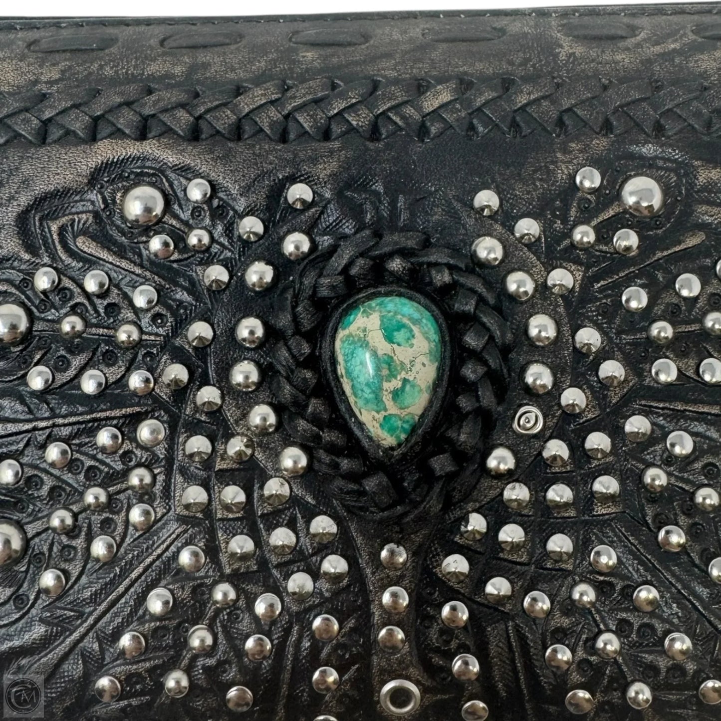 Studded Wallet Clutch Leather By Jodi Lee, Size: Large