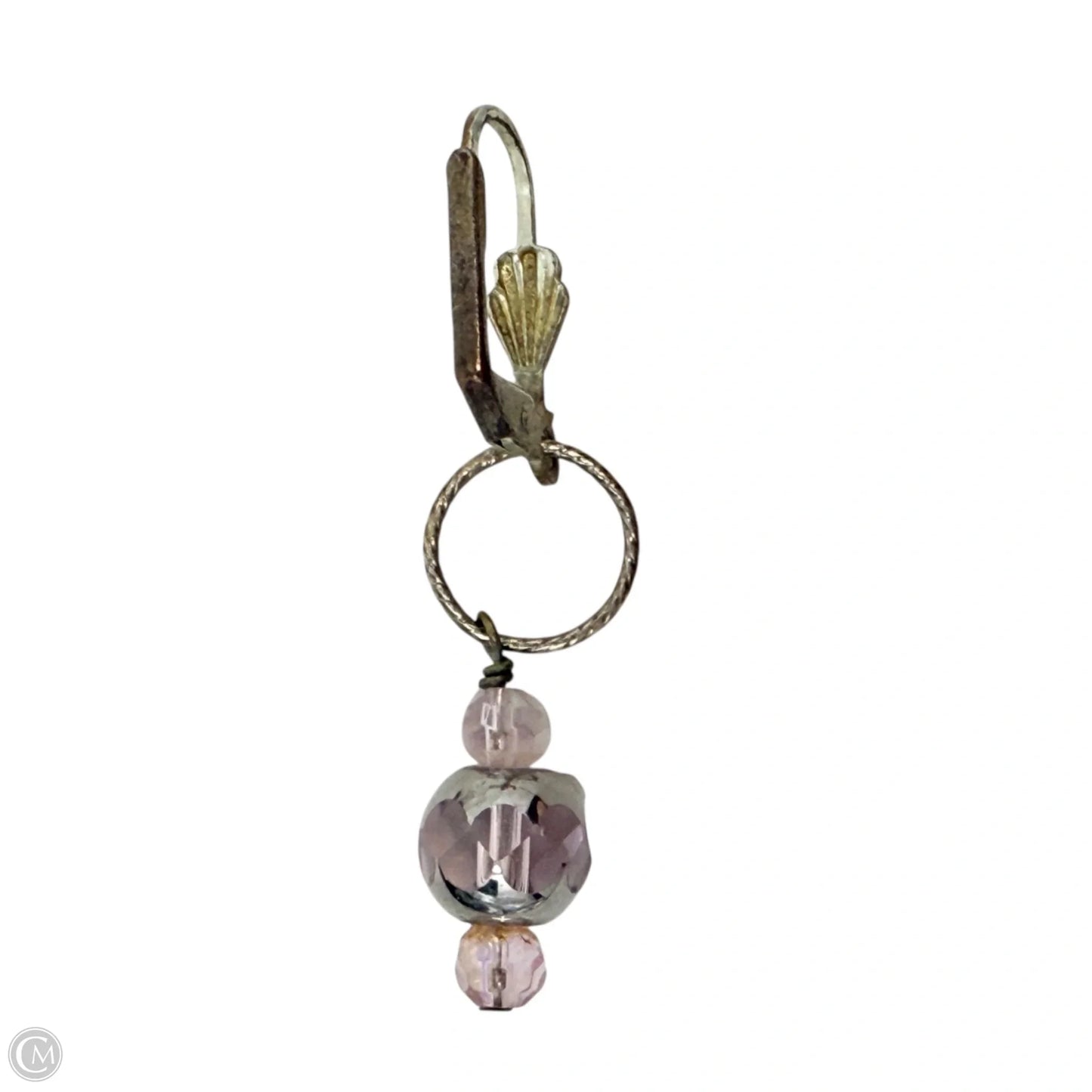 Handmade Pink Glass Bead Dangle Earrings