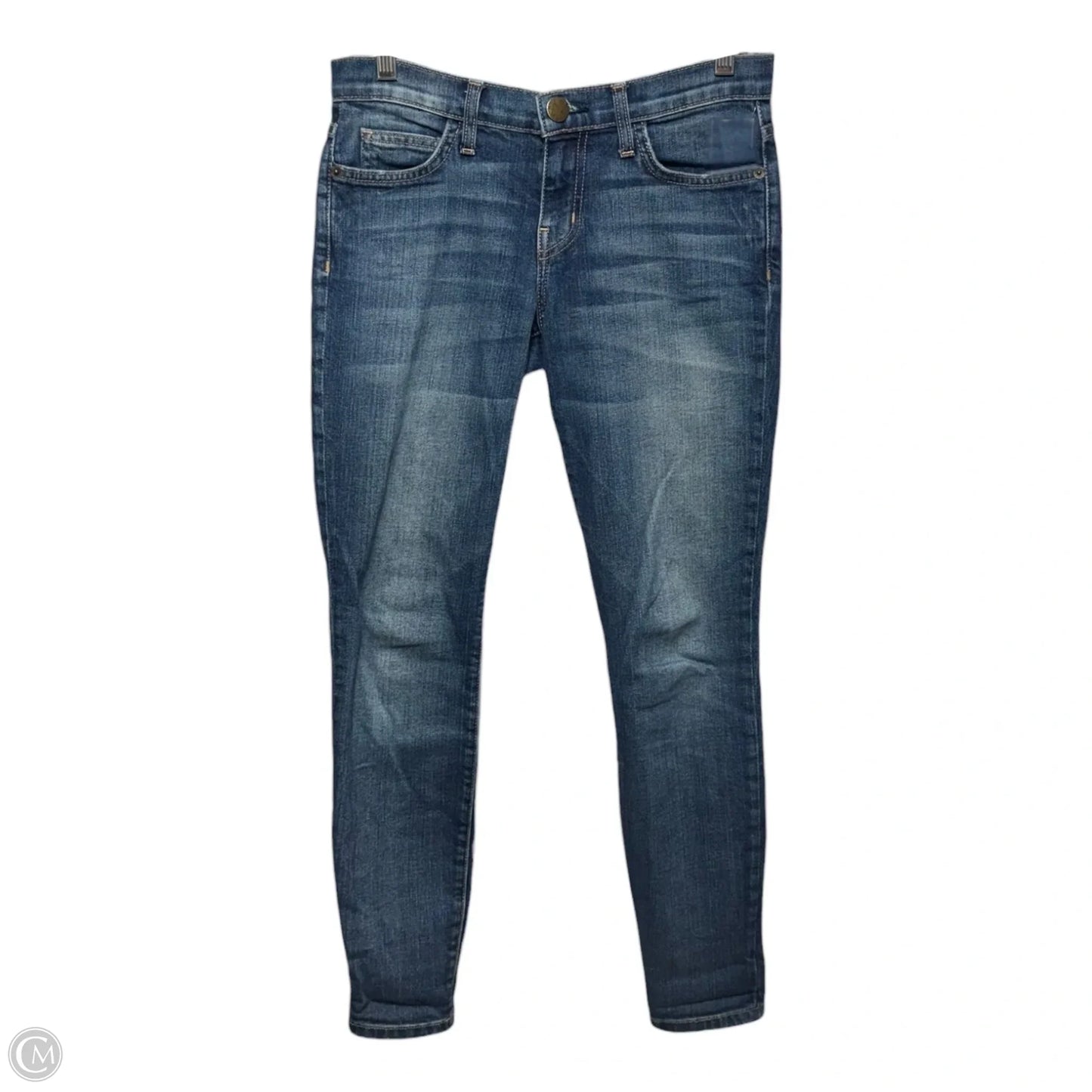 Jeans Skinny By Current Elliott In Blue Denim, Size: 0/25
