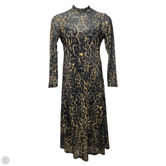 Hanna Leopard Mesh Dress Designer By All Saints In Animal Print, Size: 8