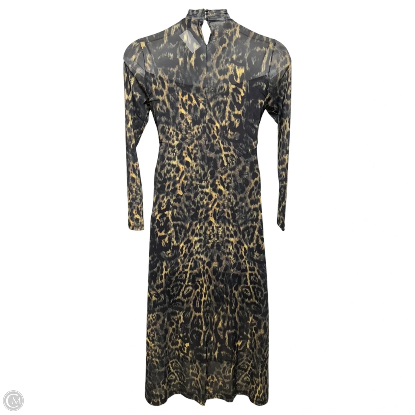 Hanna Leopard Mesh Dress Designer By All Saints In Animal Print, Size: 8