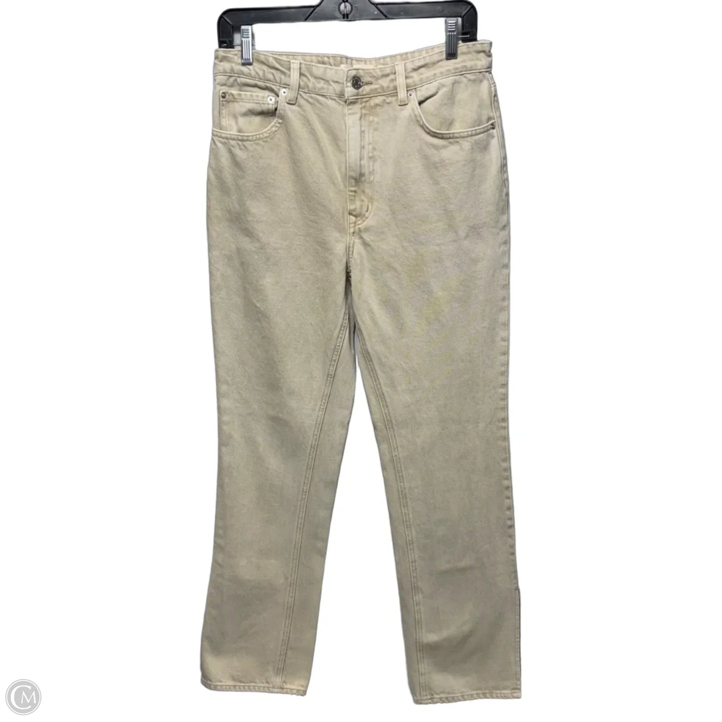 Jeans Straight By Grlfrnd In Cream, Size: 6