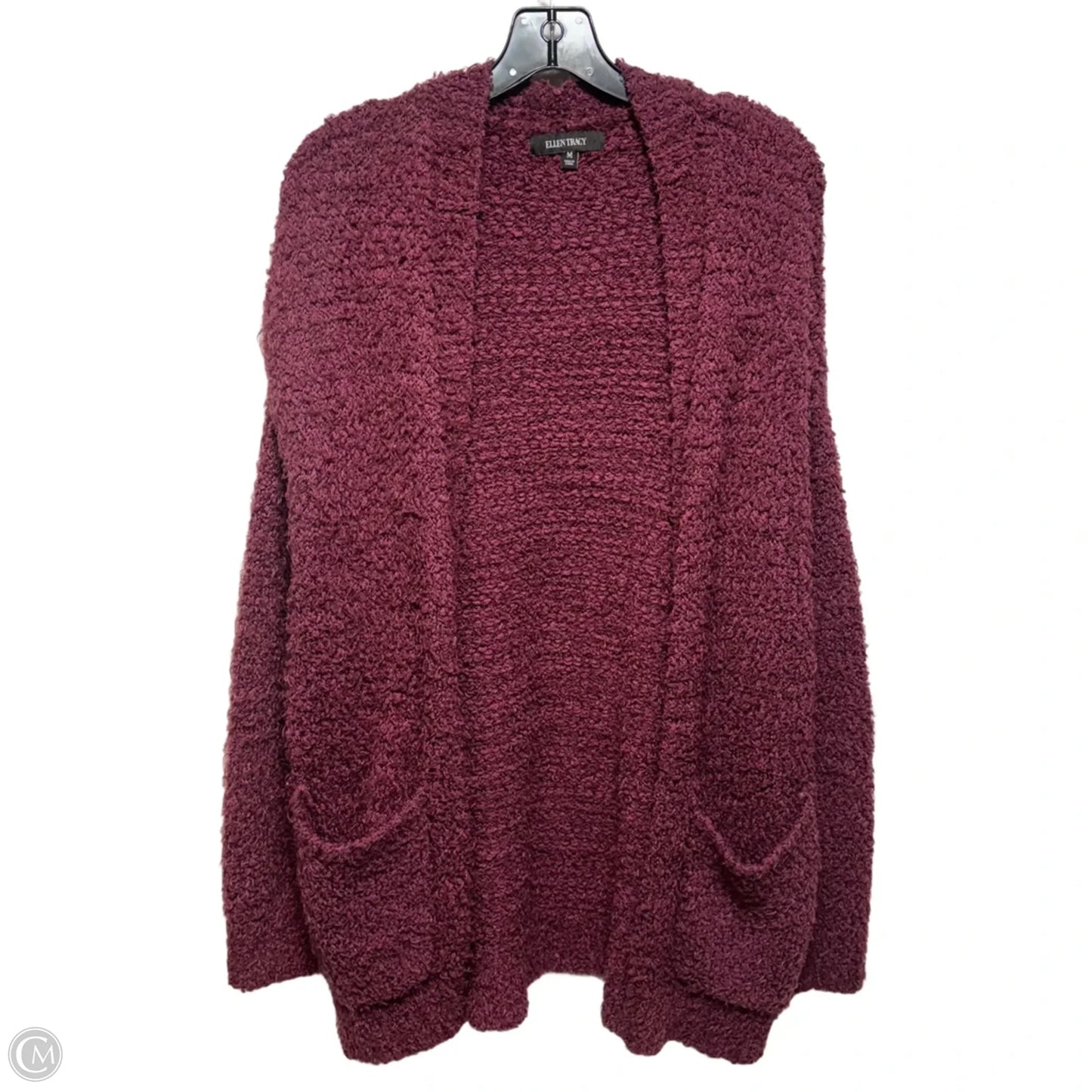 Sweater Cardigan By Ellen Tracy In Purple, Size: M