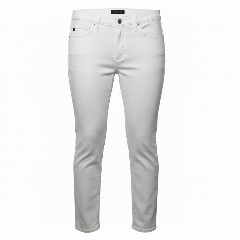 The Middi Ankle Jeans mid-rise legging ankle By Adriano Goldschmied In White Denim, Size: 8/29