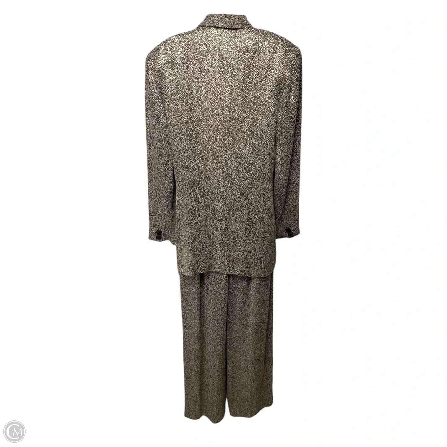Vintage 3pc Suit By Tamotsu New York In Black & Gold, Size: S