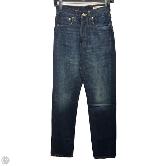 Jeans Straight By Zara In Blue Denim, Size: 0
