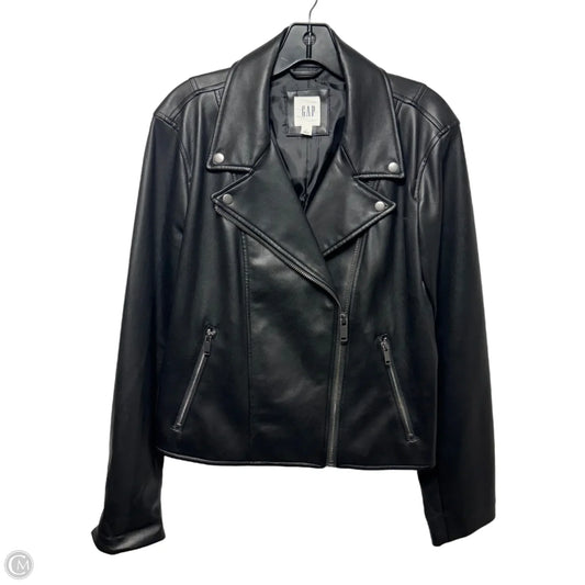 Jacket Moto By Gap In Black, Size: L