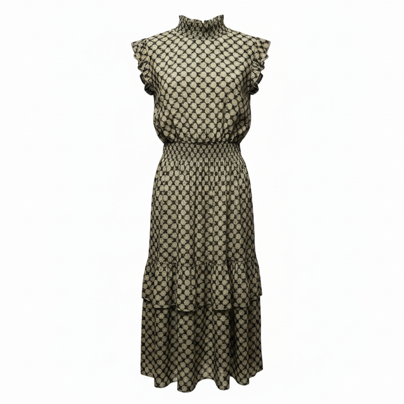 The Molly Dress By Perry Walker In Brown & Green, Size: 2