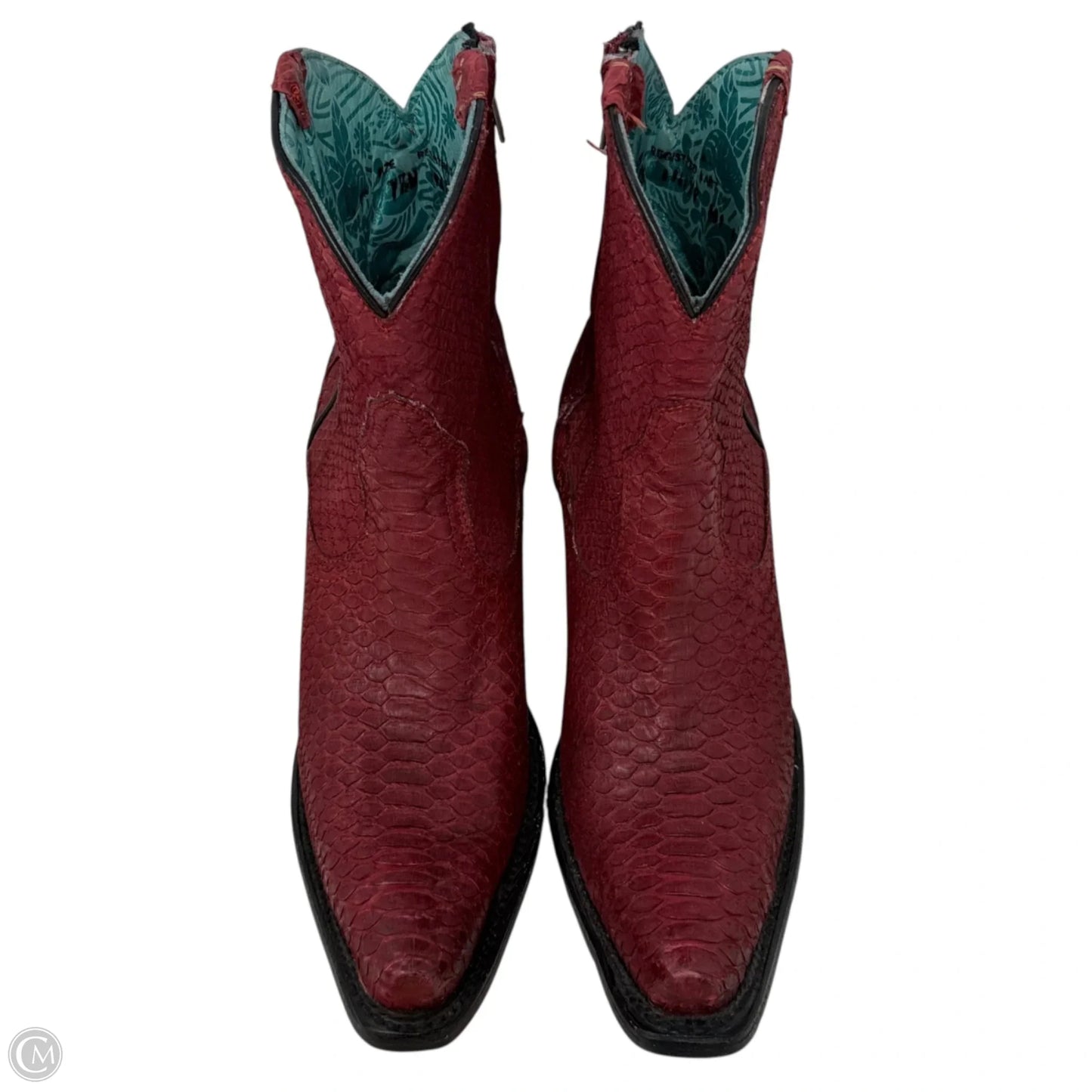 Python Western Short Boots By Corral In Red, Size: 7.5