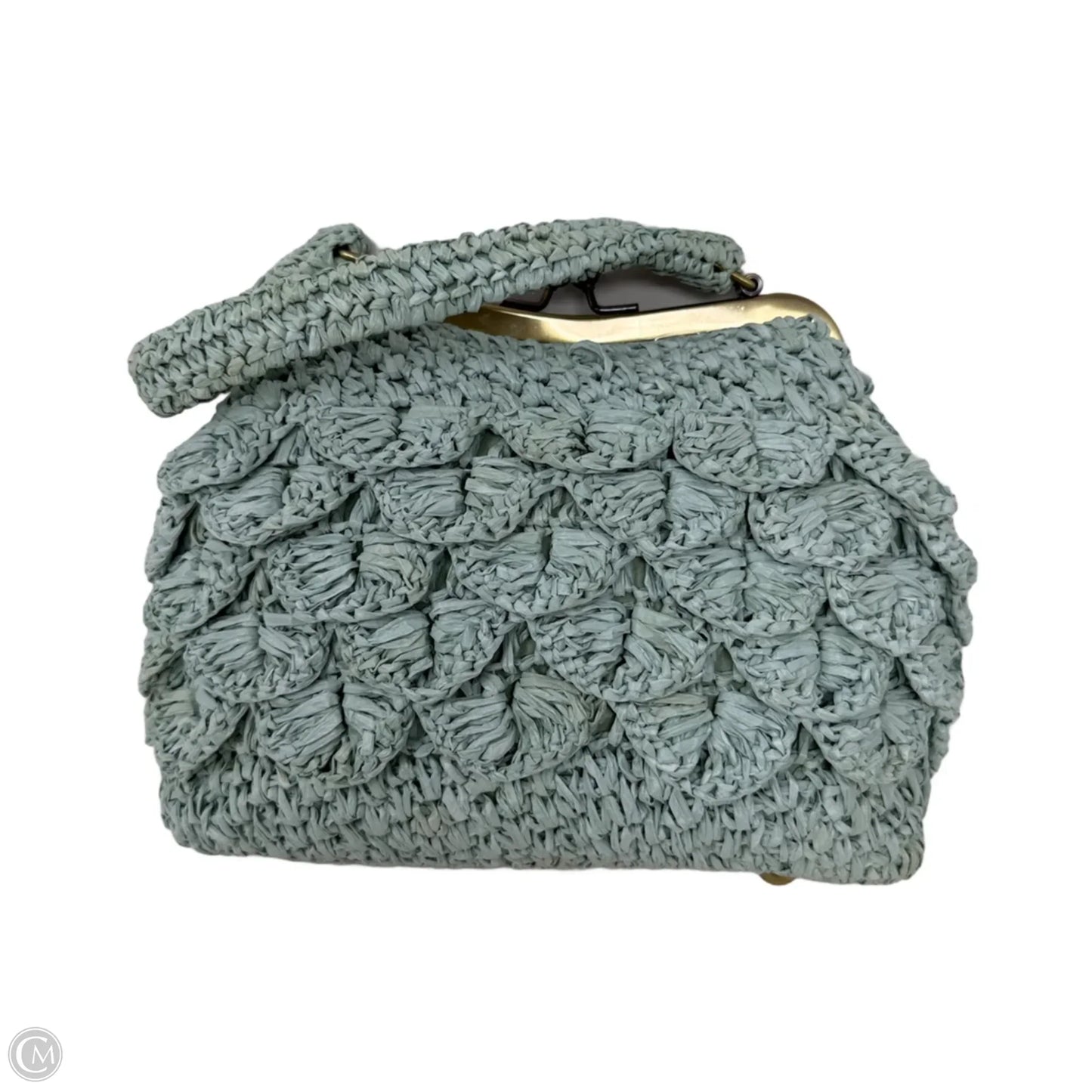 Laureana Scalloped Raffia Satchel Designer By Patricia Nash, Size: Small