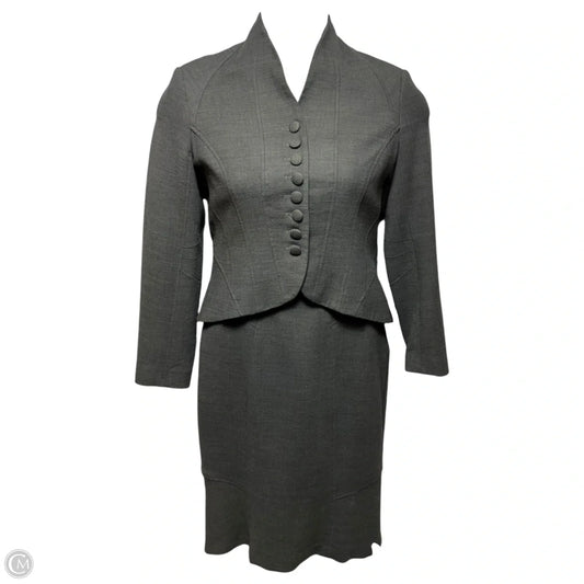 Structured Wool Blend Dress & Blazer Set 2pc By Yigal Azrouel In Grey, Size: 10