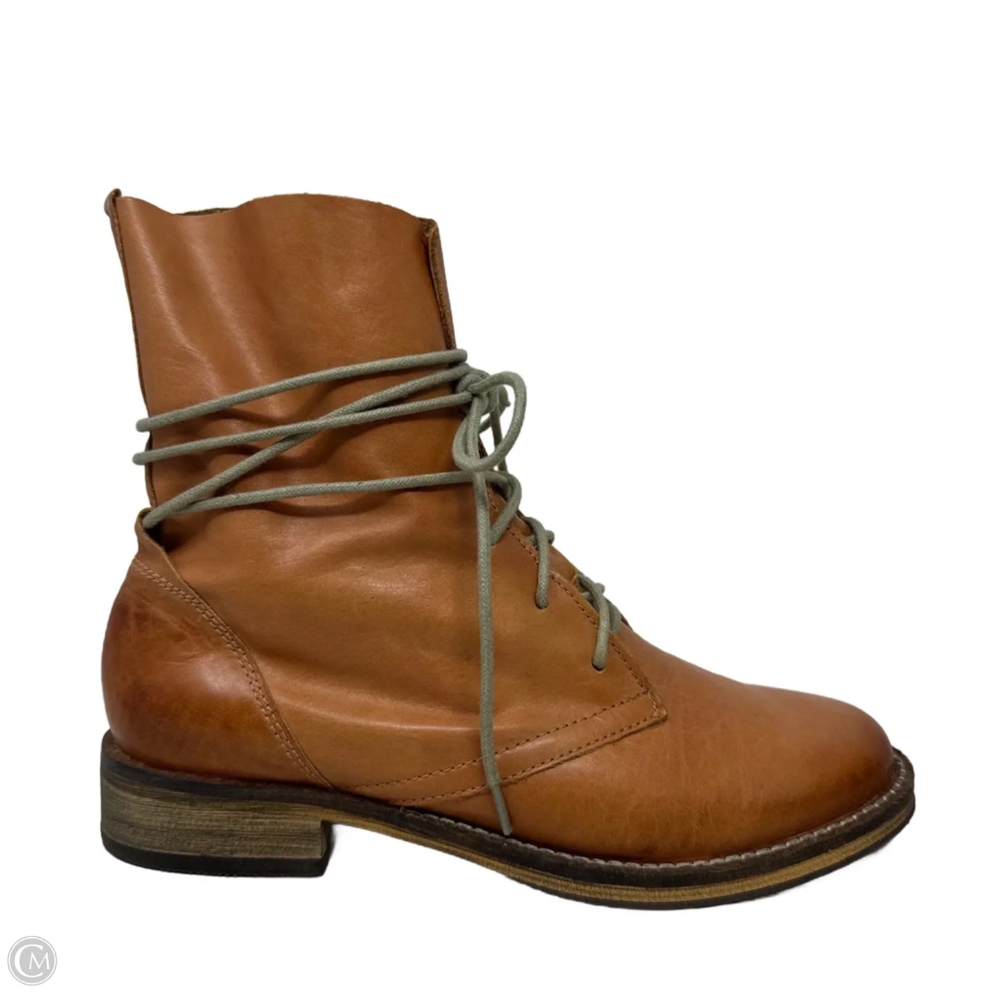 Fabio Wrap Lace Boots Ankle Flats By Chelsea Crew In Tan, Size: 6