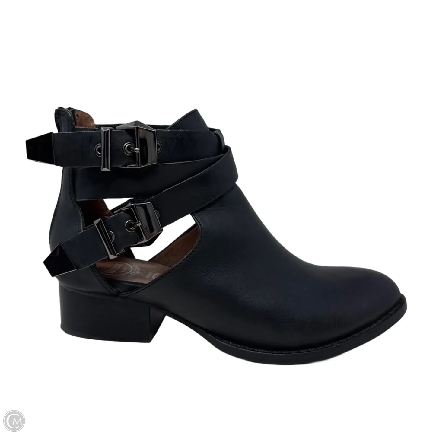 Everly Buckle Boots Ankle Flats By Jeffrey Campbell In Black, Size: 6