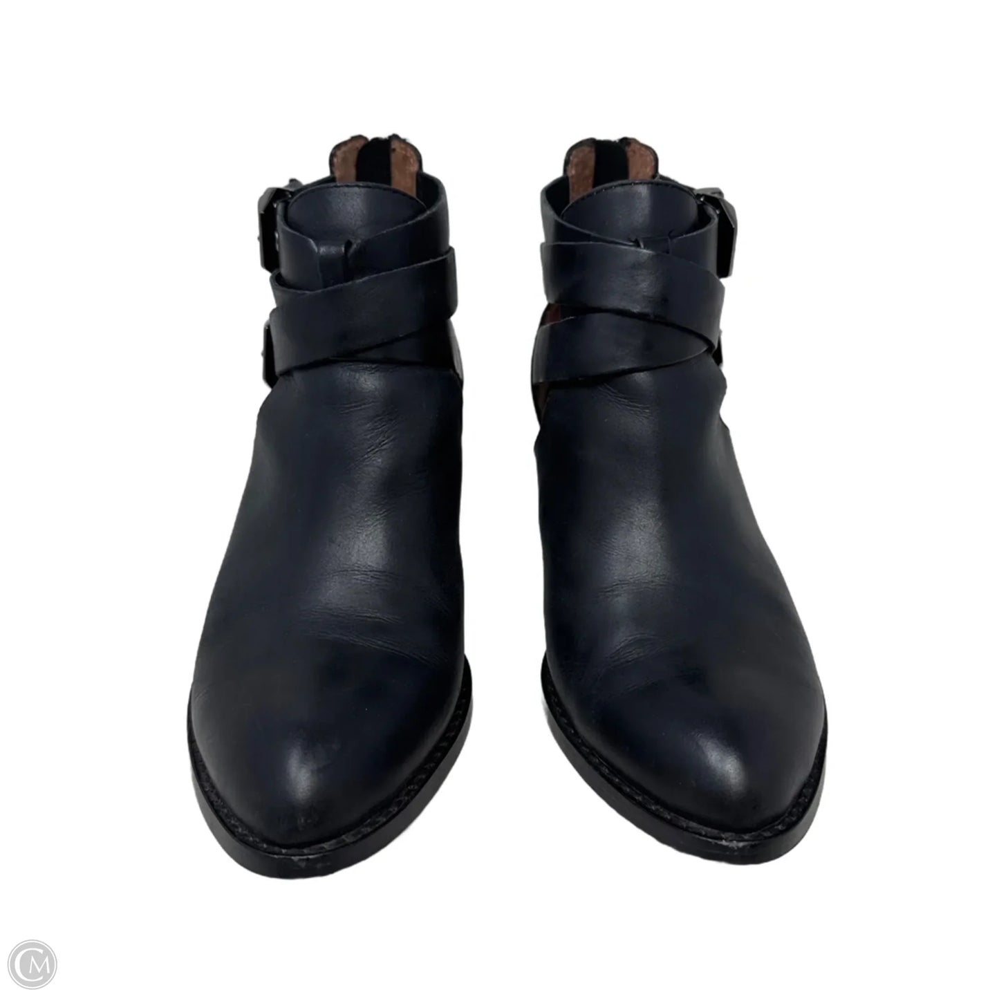 Everly Buckle Boots Ankle Flats By Jeffrey Campbell In Black, Size: 6