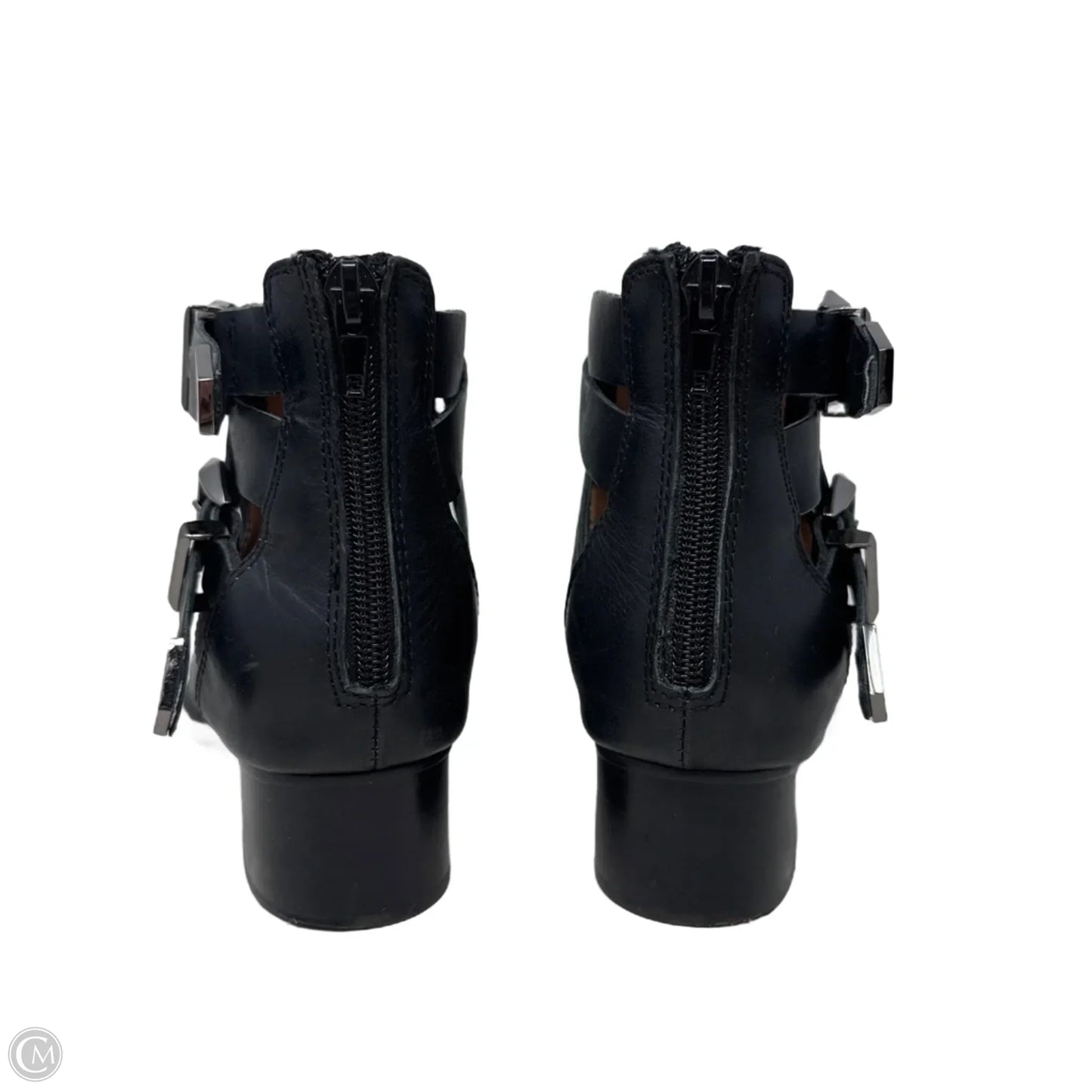 Everly Buckle Boots Ankle Flats By Jeffrey Campbell In Black, Size: 6