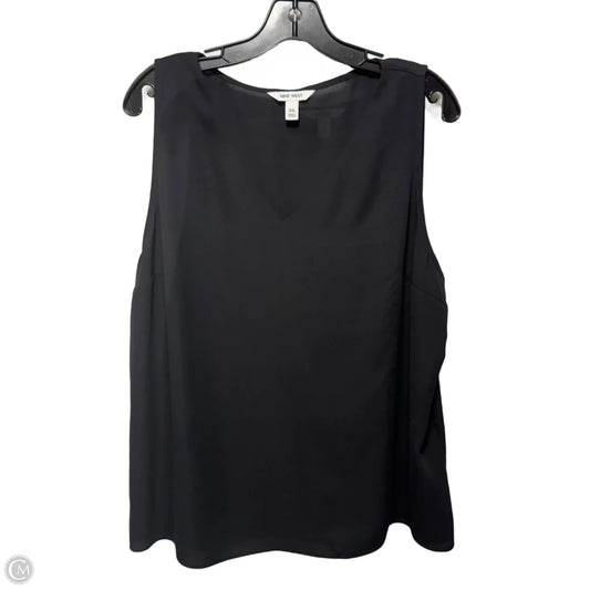 Top Sleeveless By Nine West Apparel In Black, Size: Xxl