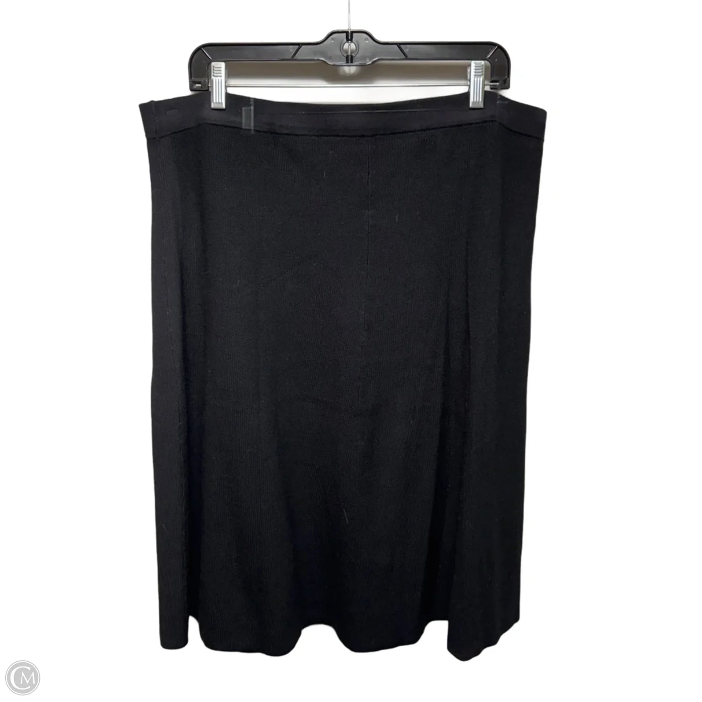 Rib Knit Skirt Midi By Talbots In Black, Size: 2x