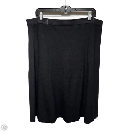 Rib Knit Skirt Midi By Talbots In Black, Size: 2x
