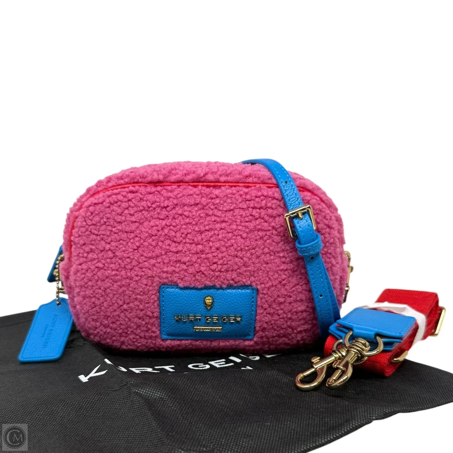 Chiswick High Pile Fleece Camera Bag Designer By Kurt Geiger, Size: Medium