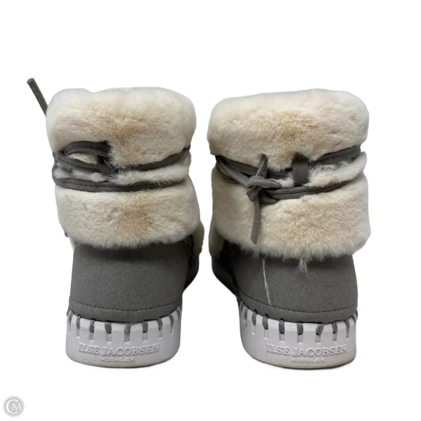 Tulip Faux Fur Ankle Booties By Ilse Jacobsen In Grey, Size: 10