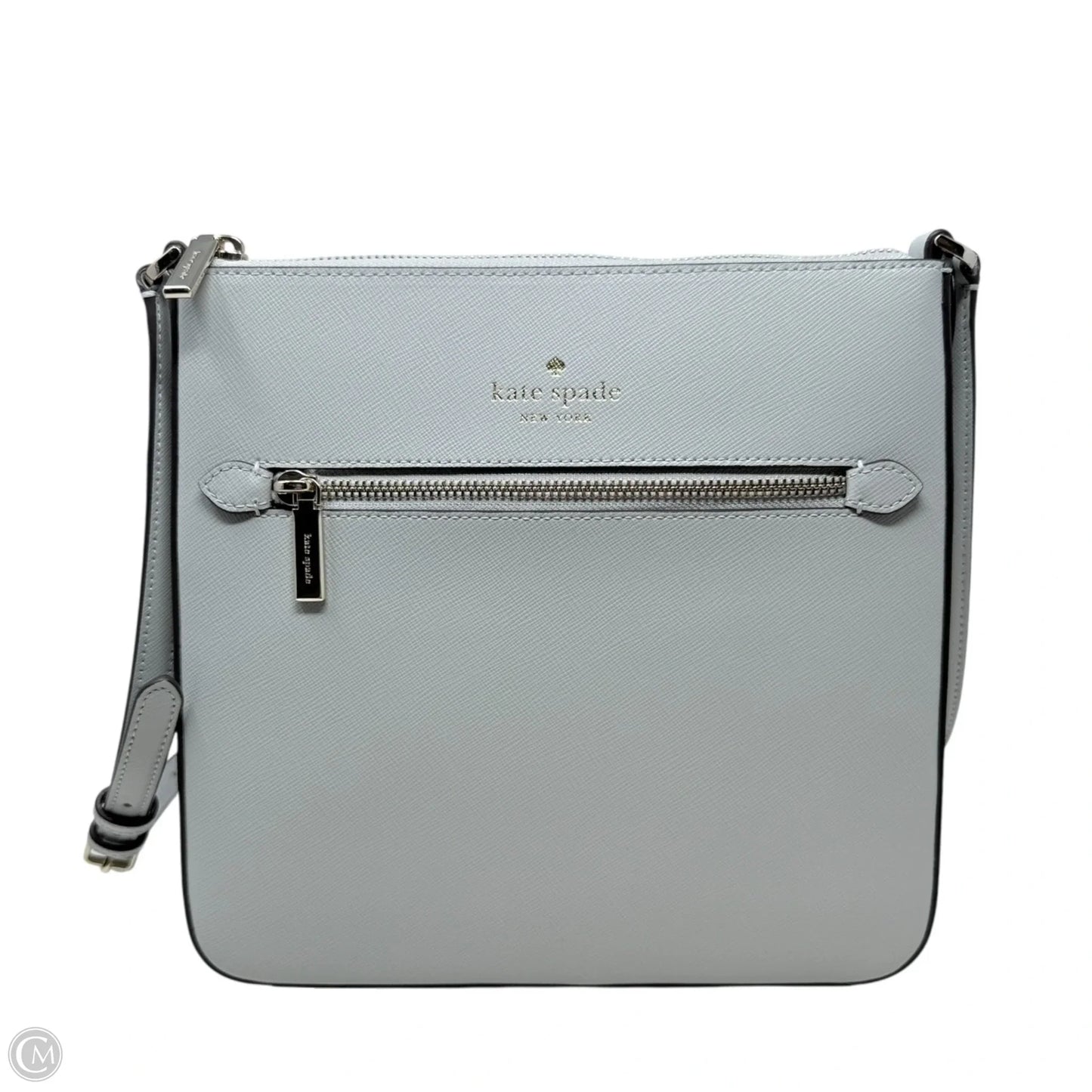 Sadie North South Crossbody In Platinum Saffiano Leather Designer By Kate Spade, Size: Small