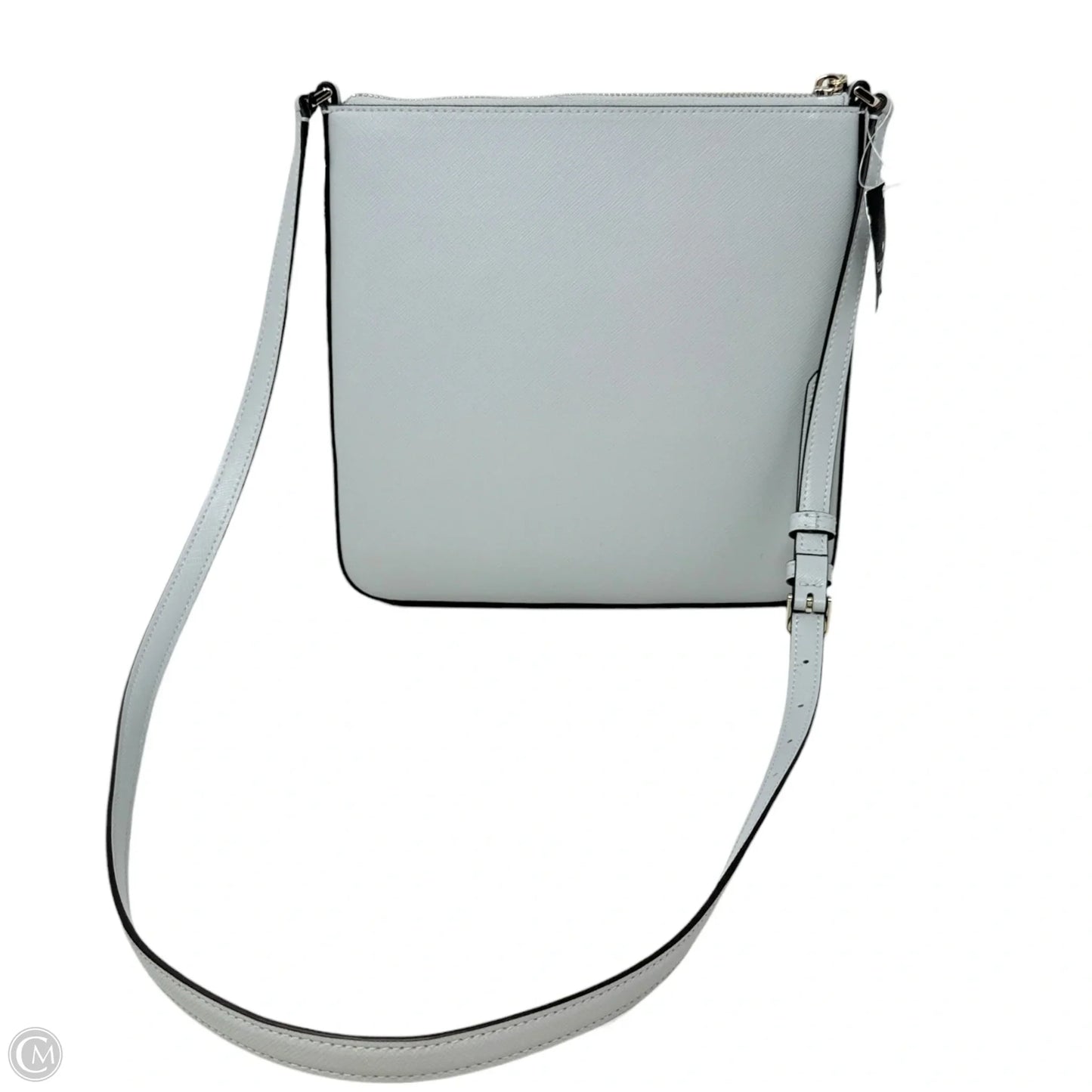 Sadie North South Crossbody In Platinum Saffiano Leather Designer By Kate Spade, Size: Small