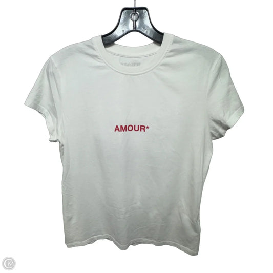 “Amour*” Top Short Sleeve By Zadig And Voltaire In White, Size: Xs