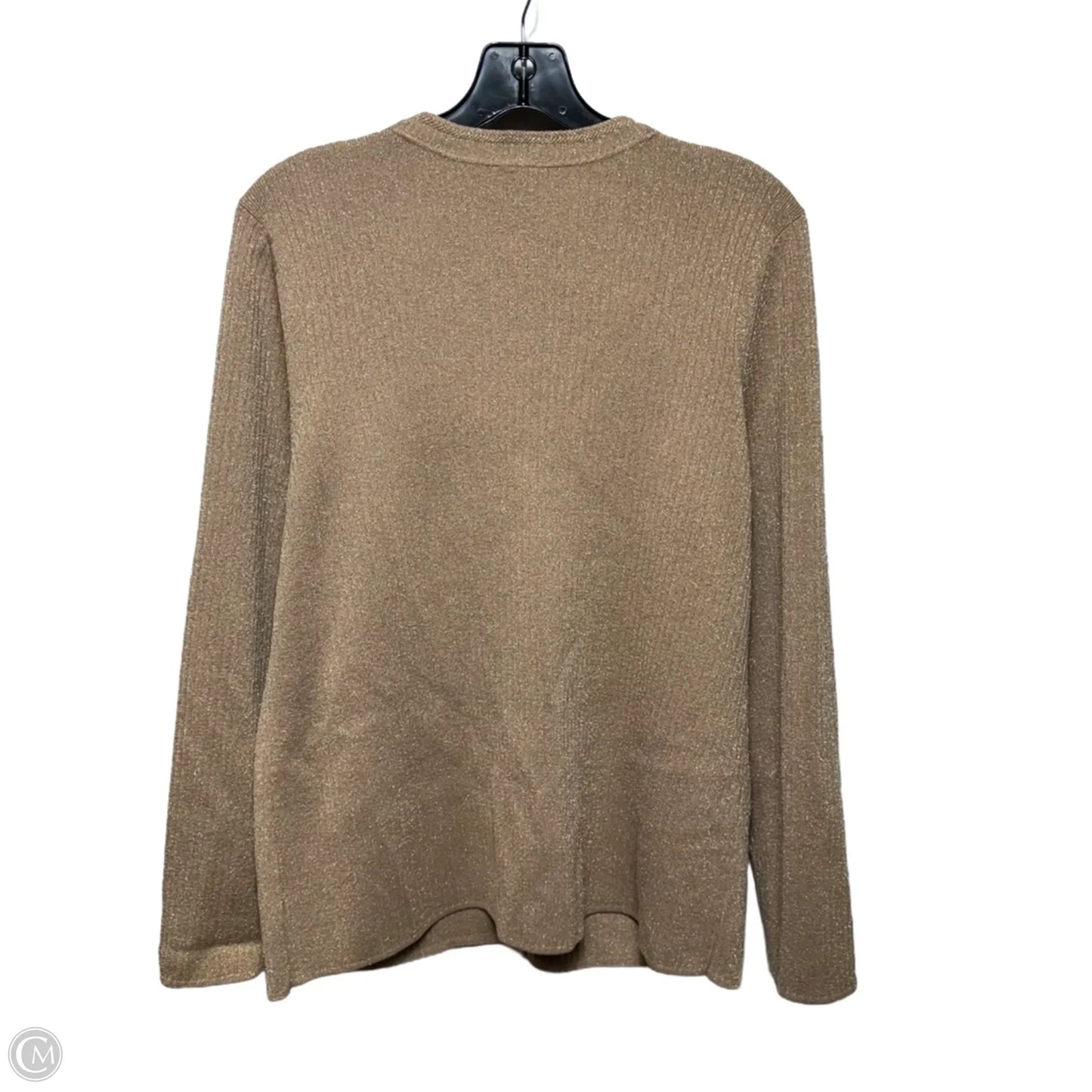 Sweater Cardigan By Talbots In Gold, Size: Xl