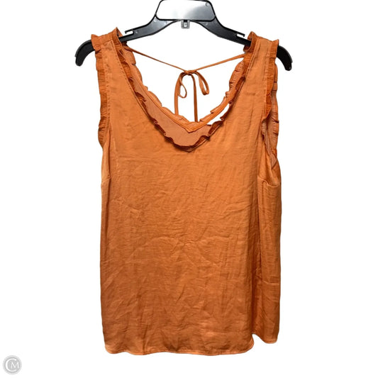 Top Sleeveless By Lauren Conrad In Orange, Size: L