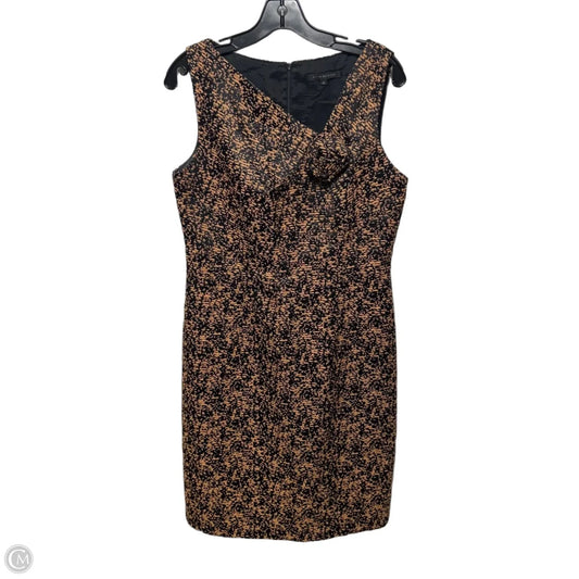 Dress Casual Midi By David Meister In Black & Gold, Size: 10