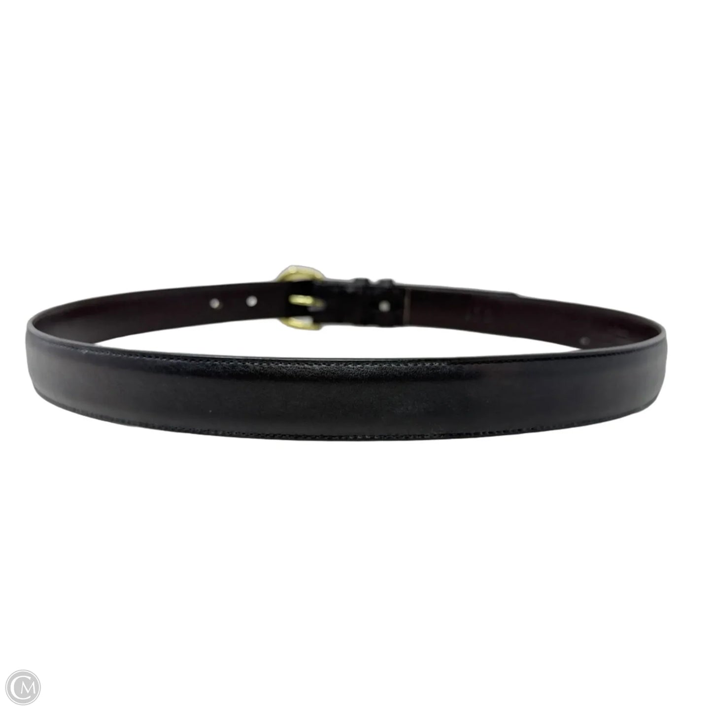 Classic Buckle Leather Belt Designer By Coach, Size: Large