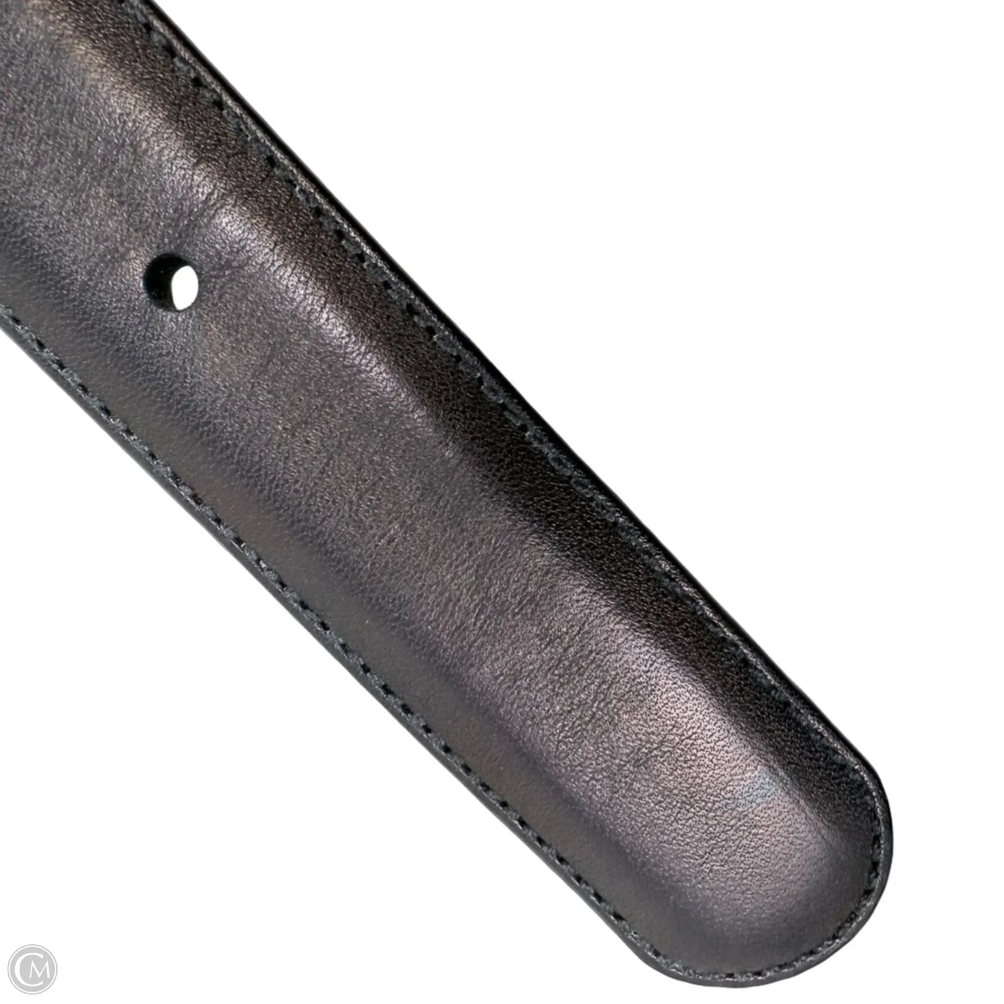 Classic Buckle Leather Belt Designer By Coach, Size: Large