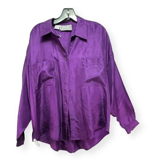 100% Silk Top Long Sleeve By Bonjour Size: M