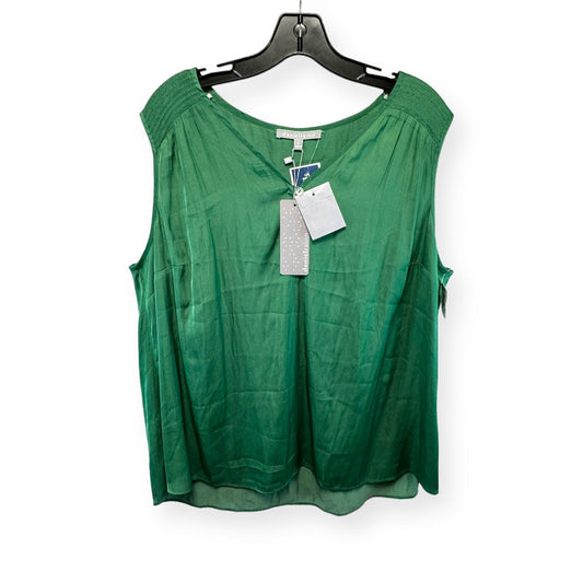 Green Top Sleeveless Daniel Rainn, Size 2x