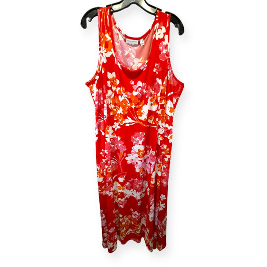 Floral Print Dress Casual Maxi Susan Graver, Size 2x