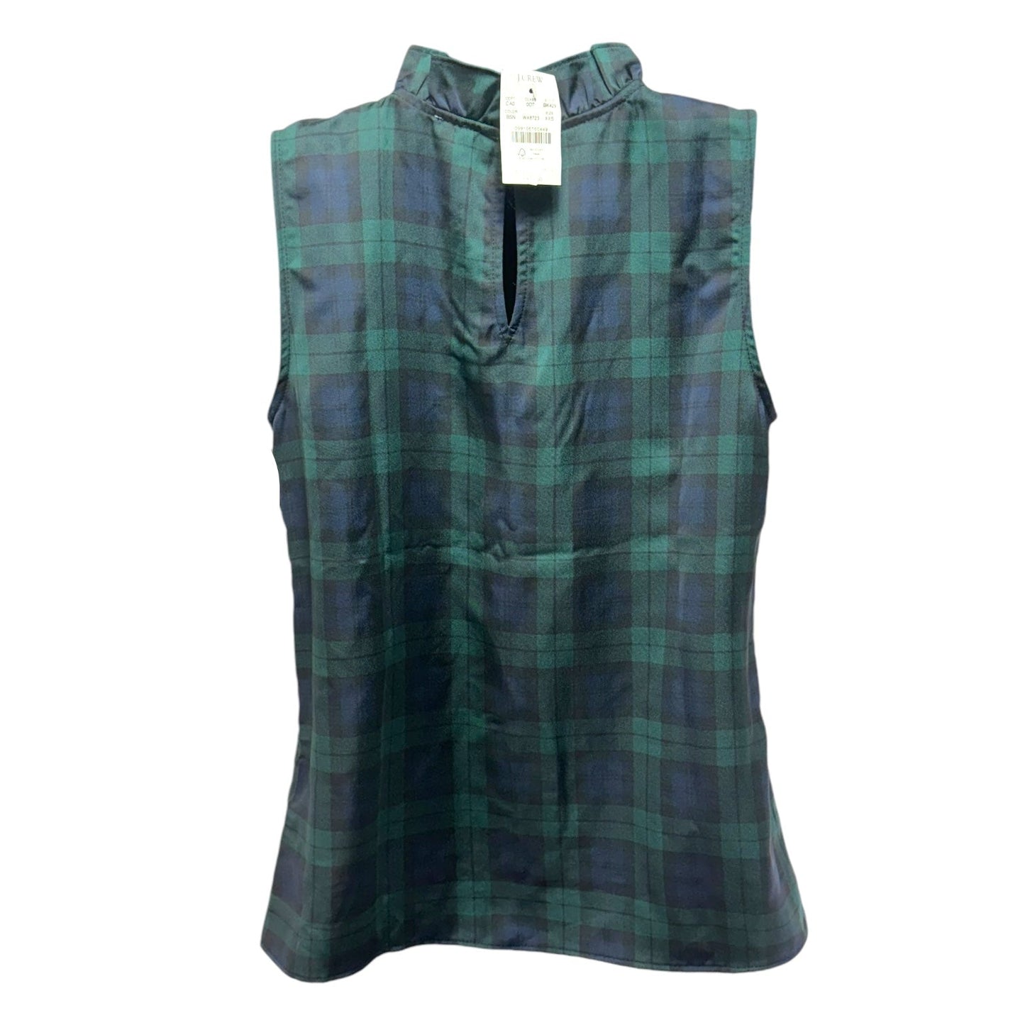 Top Sleeveless By J. Crew In Plaid Pattern, Size: Xxs