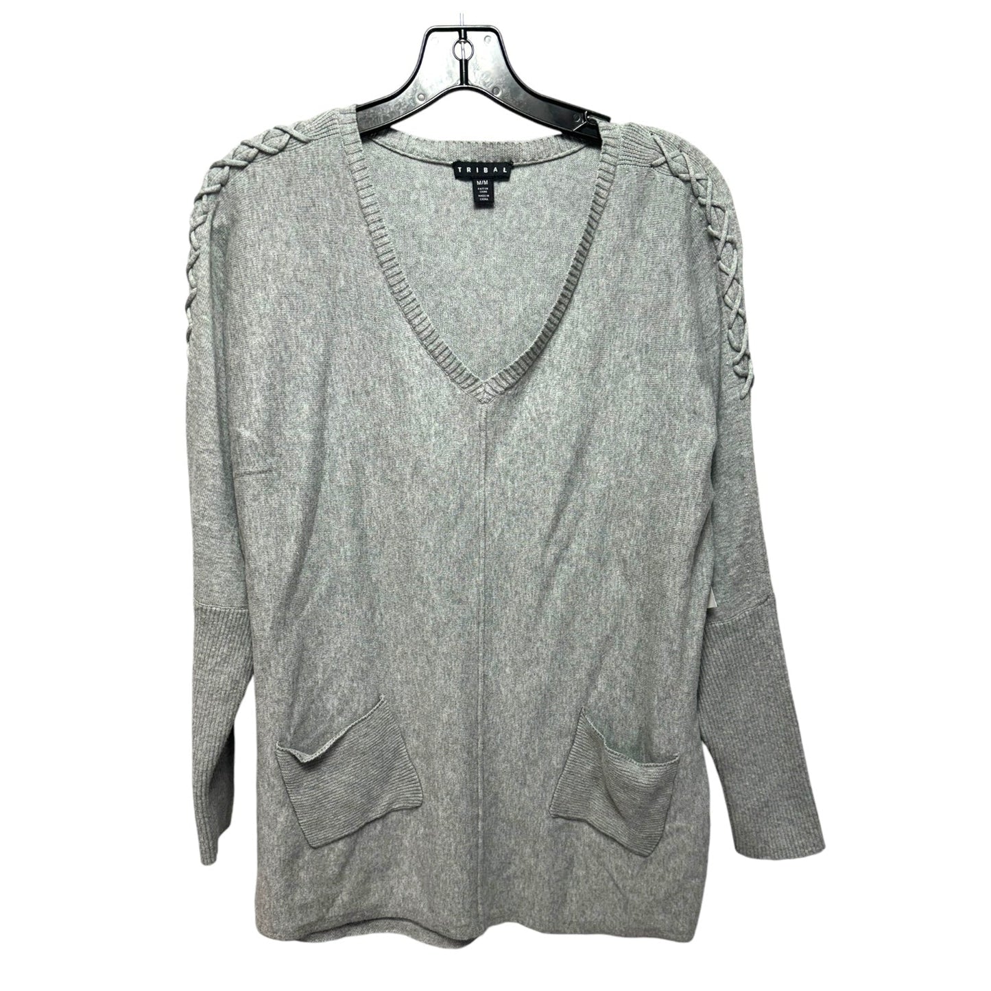 Sweater By Tribal In Grey, Size: M