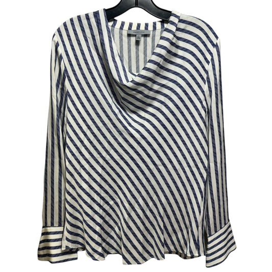 Silk Blend Cowl Neck Blouse Designer By Classiques Entiers In Striped Pattern, Size: S