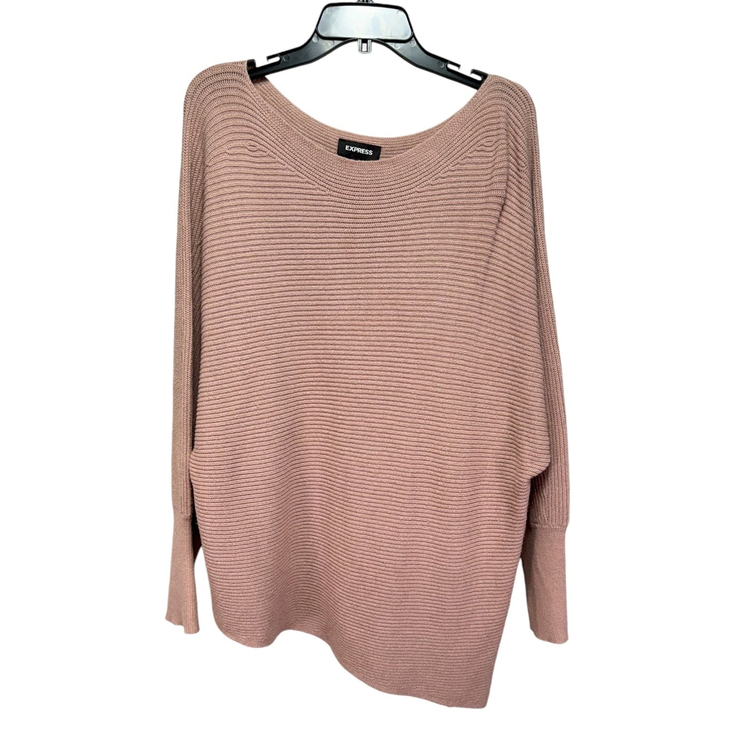 Asymmetrical Hem Sweater By Express In Pink, Size: Xl