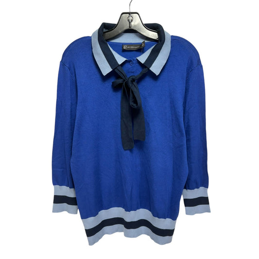 Tie Sweater By New York And Co In Blue, Size: Xl