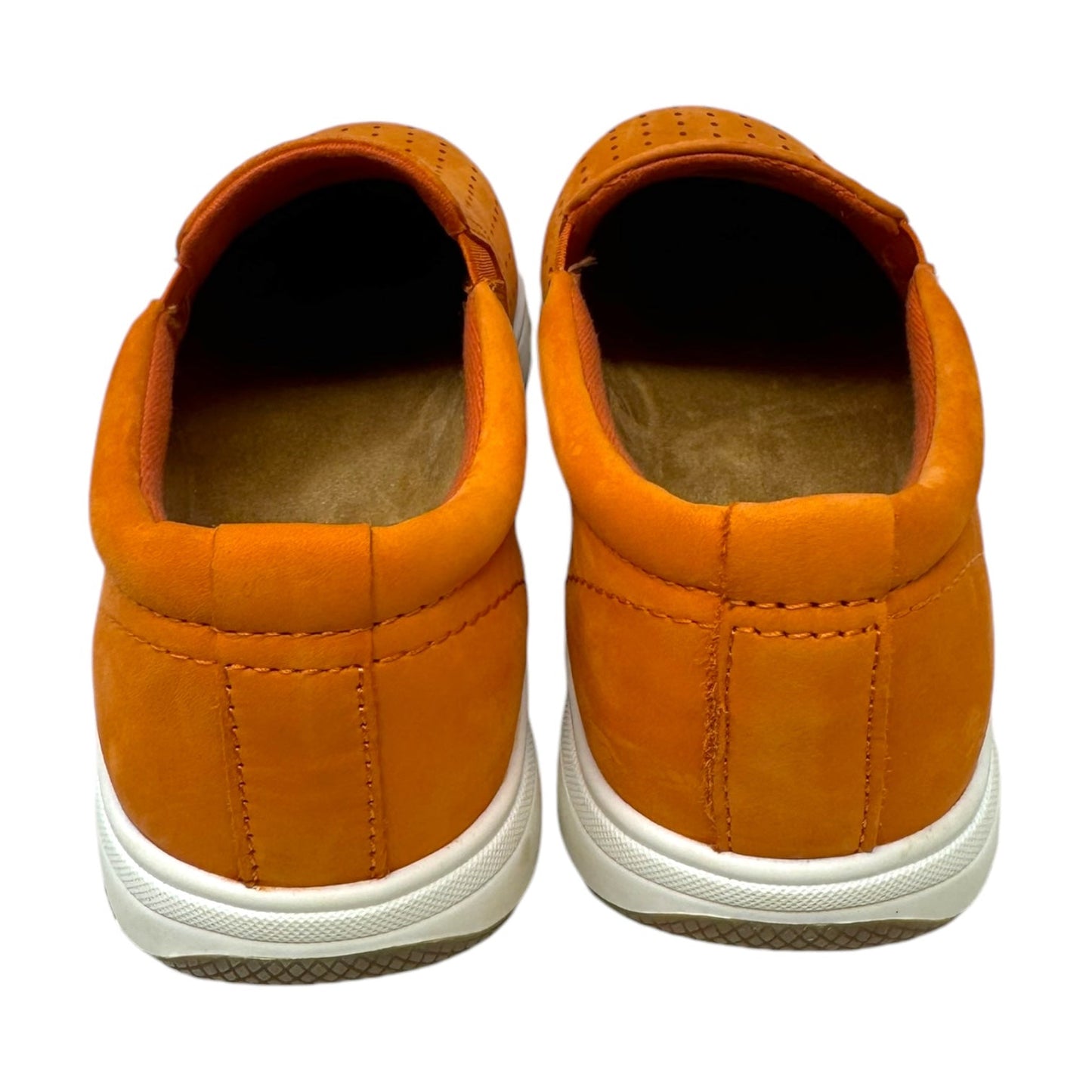 Nel Laser Cut Round Toe Slip On Shoes Sneakers By Earth In Orange, Size: 7