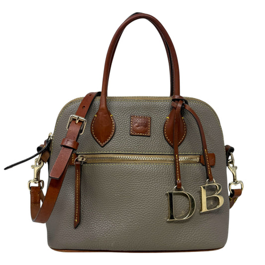 Pebble Grain Domed Satchel Designer By Dooney And Bourke In Taupe, Size: Medium